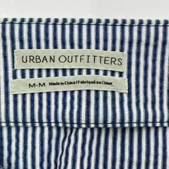 Urban Outfitters Women's Medium Saliorette Striped Mini Skirt Navy Blue White - Picture 2 of 9